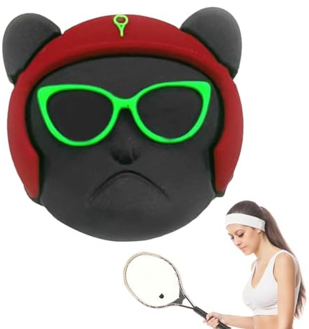 Tennis-Schläger-Stoßdämpfer, Silikon-Tennisschläger-Schutzstoßdämpfer, Cartoon-Tennis-Dämpfer zum Schutz der Gelenke des Ra