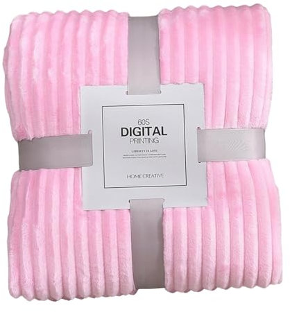 Weiche Flanell-Decken, Winter, warme Decken für Betten, einfarbig, gestreift, Nerz, Überwurf, Sofabezug, Tagesdecke