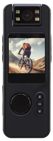 Fotocamera per Corpo Portatile Mini Camcorder 1080P HD con Clip Rotante Filettatura 1/4 Pollice Rilevazione Hotspot Wi-Fi Batteria 1000 mAh Lunga Storage Fino a 256 GB