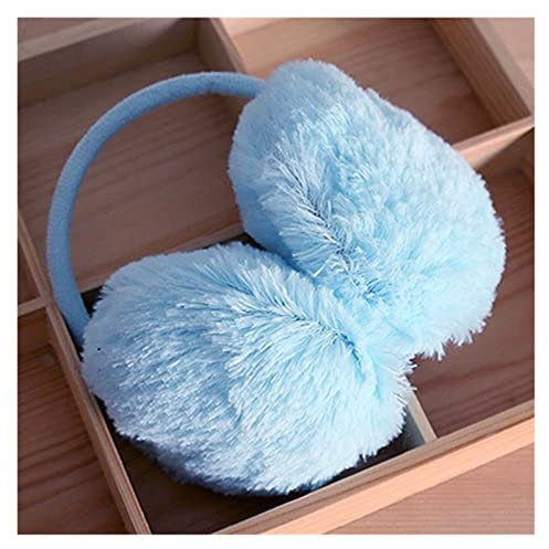 Warm earmuffs Women Earmuffs Fur Solid Color Ladies Fluffy Earwarmers Autumn Winter Warm Comfortable Unisex Fur Headphones Christmas warm earmuffs(Blue)