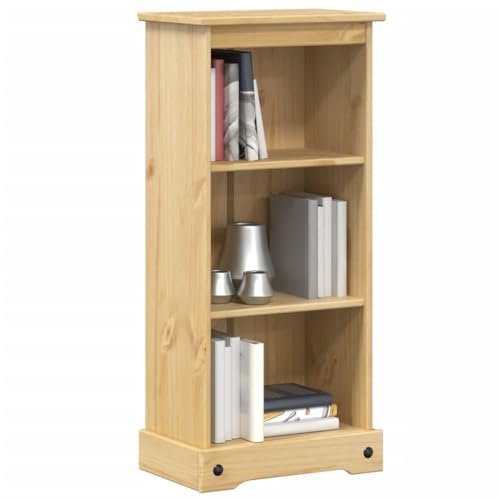 Tidyard Bücherregal Bücherschrank Aufbewahrungsregal Standregal Regal für Wohnzimmer, Schlafzimmer, Büro, Corona 46x29x100 cm Massivholz Kiefer