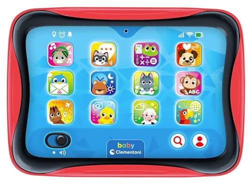 Clementoni Baby Baby Tablet, Gioco Interattivo con Luci e Suoni, Bambini 12-36 Mesi, Insegna Numeri, Lettere, Animali e Colori, Stimola Il Gioco Imitativo, Lingua Italiana, 17496