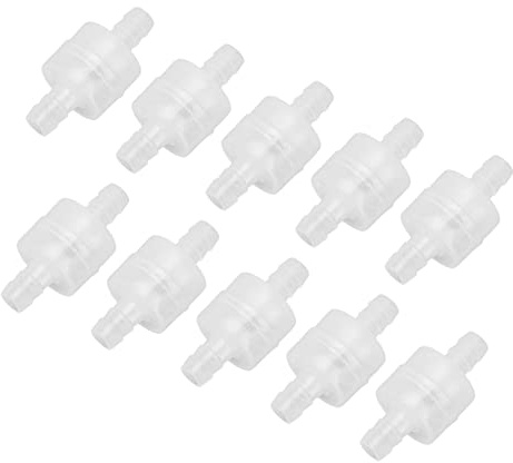Brrnoo Valvola di Ritegno di Arresto 'acqua, 10 Pezzi Valvola di Ritegno a 1 Via di Traslucida per Acquario, Acquario, Alimenti e Bevande, Attrezzature Mediche, Industria (8 mm traslucido)