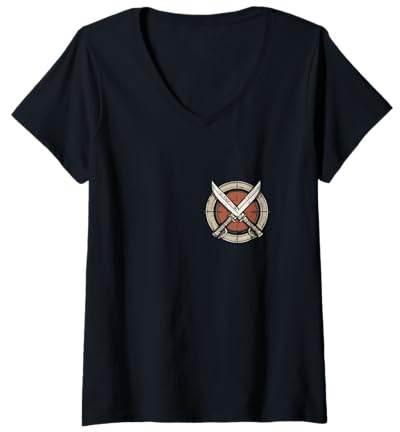 Womens Knife Throwing Tournament Knife Lover Knifethrower V-Neck T-Shirt