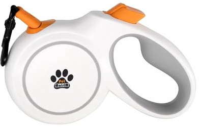 Guinzaglio retrattile per cani (M) - lunghezza massima 5 metri - per cani fino a 30 kg, nylon resistente, impugnatura ergonomica