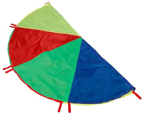 Abaodam Regenbogenschirm-Spielzeug Für Junge Mädchen Im Freien Kooperatives Spiel Mit Griffen Kindergymnastik Outdoor-Requisiten Für Kindergarten Spielplatzaktivitäten
