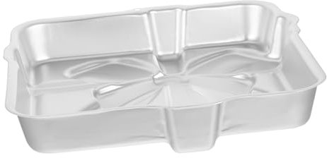 Alipis Scatola teglie da cucina tortiera fabbricazione Pannatura riutilizzabile teglia in lega di alluminio teglia multifunzione padella da forno Piccola Silver