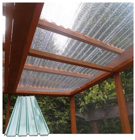 PVC 1,5mm Stärke Profilplatte Welle ,Wetterfest Wellbahn,welldach kunststoff transparent,wellplatten transparent,dachplatten kunststoff wetterfest,Leicht zu biegen(5pcs,0.9*0.5M/35*20IN_1.5MM)
