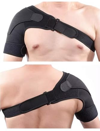 UK+ PRO CARE Shoulder Support Brace With Hot & Cold Therapy Gel For Frozen Shoulder, Rotator Cuff Brace With Compression Strap For Women & Men, Relieves from Sports injury, Fits Left & Right