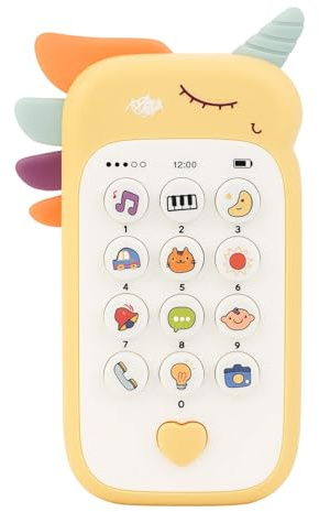 kids phones for girls, toy phone, toys for 1 year old girls, Early Education Sensory Toy for Toddlers Exercise the baby's responsiveness to sound (1 pcs Yellow)