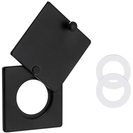 Kettion Verstellbare Guckloch-Abdeckung, Sicherheitstürspion Kappen-Set, gebürstete Zinklegierung, einfache Installation mit Klebeband, für Eingangstüren zu Hause oder im Büro (Schwarz)