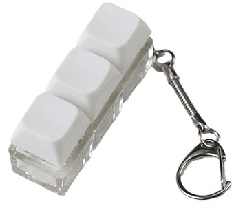 amangul Interruptor de teclado portátil, herramienta de prueba, interruptor de teclado de luz LED, llavero de juguete para 2 teclas, 3-4, 1 pieza de gadget para energía nerviosa