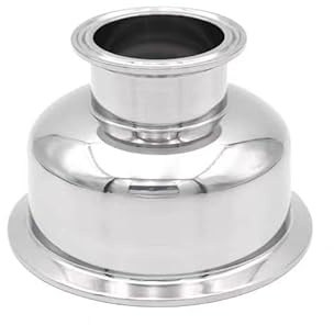 3 to 4 Sanitary Tri-Clamp Reducer Pipe Fitting - SS 304 Concentric Devise for Food & Beverage, Biopharmaceutical, and Industrial Applications