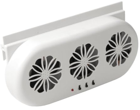 Anneome Ventilador de Ventilación para Coche USB con Triple Salida de Aire Ventilador Extractor para Ventana Enfriador de Verano para Mayoría de Vehículos Instalación Fácil Color Blanco