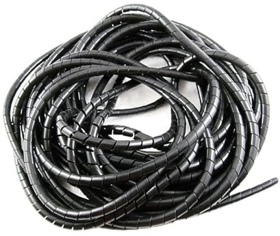 Il cavo a spirale si avvolge, Avvolgicavo a spirale nero, diametro interno 4 mm, 70,5 piedi, 21,5 metri