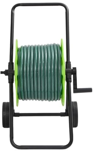 Generico Carrello Avvolgitubo Giardino con Tubo 30 m PVC,Verde,5.63kg,3281521