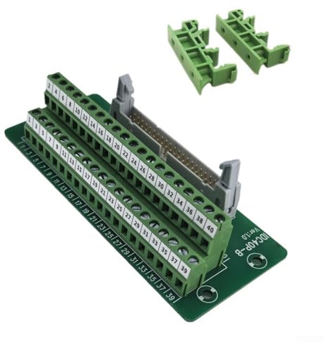 Jonikuper Morsettiera elettrica IDC40P-B per PLC e sistemi di controllo motore, tensione nominale 36V, montaggio su guida DIN, compatibile con serie IDC da 10P a 64P