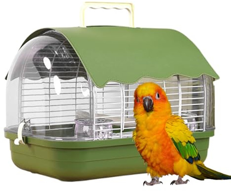 Fågel Resebur För Resor - Bärbar Solskyddad Transportbur För Fågel,Conure Transportbur - Balkong Inomhus Utomhus Park Till Conurer Cockatiels Kanariefåglar Älsklingsfåglar Finkar