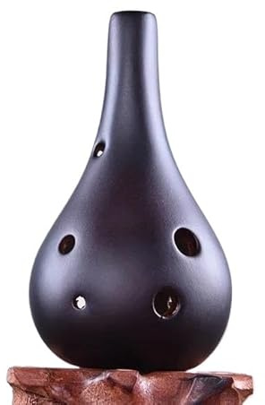 6 Loch Okarina In C Tonart Für Anfänger Und Profis Keramik-Okarina(Black)