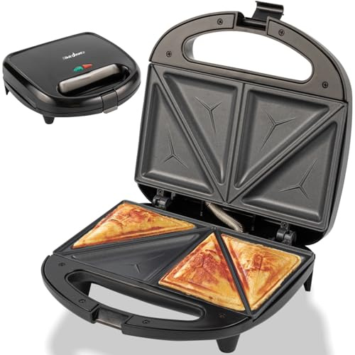 Vivicreate Electric Sandwich Maker & Panini Press, Countertop Contact Grill for Panini, Grilled Sandwiches & Breakfast, Indoor Electric Grill & Sandwich Press for Kitchen (Black)