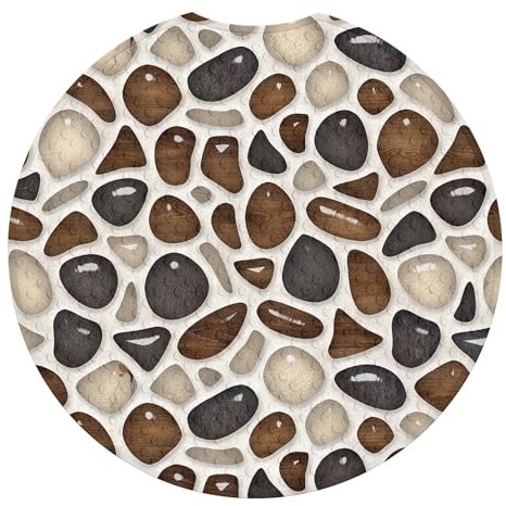 Duschmatte rutschfest Runde 55cm: Antirutschmatte Dusche mit Saugnäpfen, Duscheinlage rutschfest, Rutschmatte dusche 100% BPA-frei, schimmelresistent & maschinenwaschbar