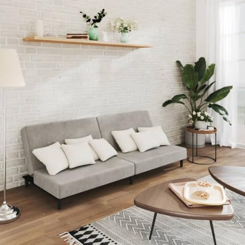 KKgypkn Klappbares Schlafsofa Samt Zweisitzer Schlafsofa mit Bett als Sofa Bett für Gästezimmer zum Ausziehen für Gäste