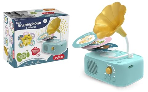 Joyeuse - Conteuse Gramophone - Eveil Musical - 141533 - sans Ecran - Histoire - Comptine - Son et Disque Personnalisable - Design Français - Enceinte sans Fil - Cadeau Enfant - À Partir de 3 Ans