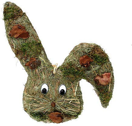 Türkranz Wandkranz Hasenkopf aus Naturmaterial ca. 32 cm Frühling - Ostern - Willkommensgruß 442-L