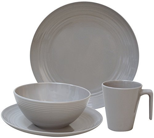 Flamefield dryckesmugg – 16 delar melamin Seramika latte set, brun av Flamefield