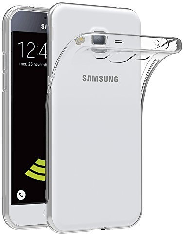 AICEK Kompatibel mit Samsung Galaxy J3 2016 Hülle, Transparent Silikon Handyhülle für Samsung J3 2016 TPU Schutzhülle Bumper Crystal Clear Case