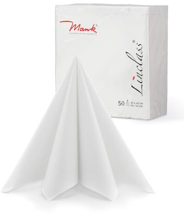 Prime Guest Servietten, Premium Edition für Hochzeit und Feiern, stoffähnlich, 50 Stück, 40 x 40 cm, ¼ Falz