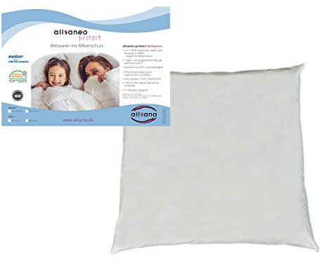 allsaneo Protect Kopfkissen 80x80 cm mit Milbenschutz-Bezug für Allergiker