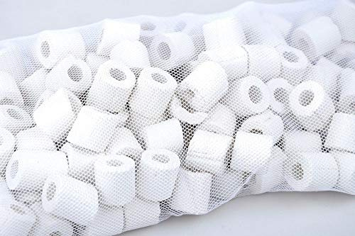 AquaOne Keramik Ringe Filtermaterial Aquarien Teich Filter geeignet biologisch Bakterien Aquarium Filtermedium Porös Süßwasser Meerwasser