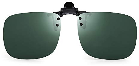 JM Clip Occhiali da Sole Polarizzata con Lenti Flip Up Senza Montatura per Occhiali da Vista Verde