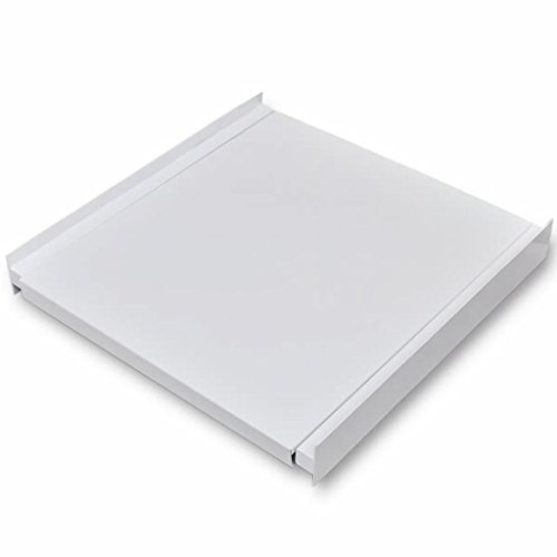Kit de Apilamiento para Lavadora y Secadora, Acero Blanco, 60x60x8cm, Universal con Estante Extraíble