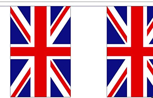 Union Jack UK Bunting - 9 Metre Bunting - Polyester - 30 Flags Per 9M Length - FlagSuperstore