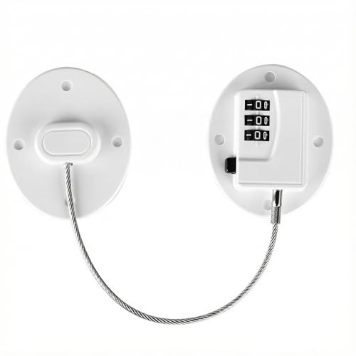 Fridge Lock Jsdoin Digital Password Refrigerator Lock Child Safety Cabinet Locks Mini 3M Adhesive Safety Kids Lock Fridge Locks for Adults Suitable Freezer Door File Drawer Cabinet Cupboard Windows