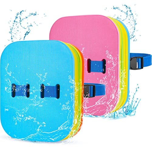 Macarrie Swimming Floats for Kids Swim Belts Swim Bubbles 3 Layers Back Floats Adjustable for Safety Training Beginners Swimming Sport Pool Lesson(2 Pack)