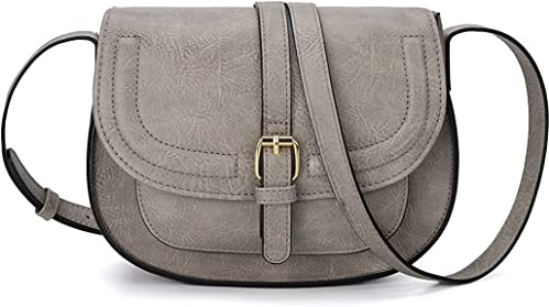 AFKOMST Umhängetasche Damen Klein, Frauen PU Leder Schultertaschen, Handtasche Damen, mit Verstellbar Abnehmbar Schultergurt