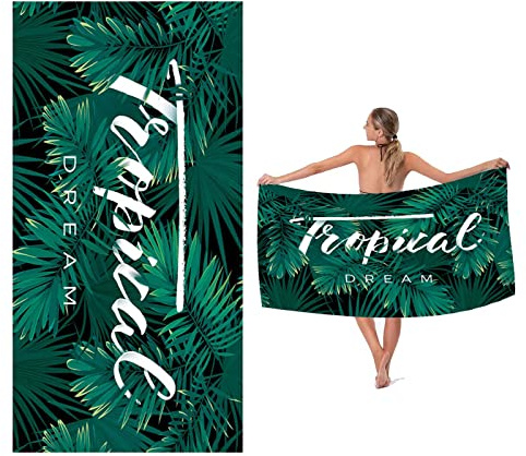 Sricam Beach Towel, Oversized Extra Large 180 * 80CM Quick Dry Towel Large Gym Swimming Towel Lightweight Adults Beach Towel Perfect for Travel, Swimming, Holiday