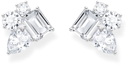 THOMAS SABO Ohrstecker mit vier weißen Steinen Silber 925 Sterlingsilber