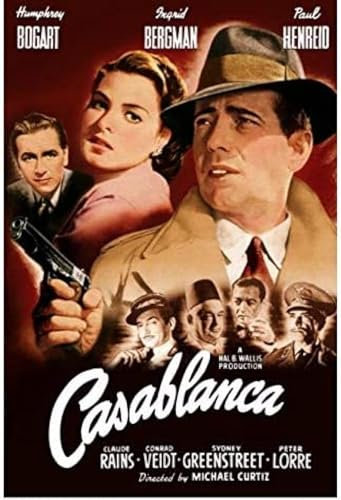 Poster Casablanca Vintage Filmplakat Wandkunst Bilder Poster Und Drucke Filmstills Leinwand Malerei Kunst Wand Home Decor 50X70Cm Kein Rahmen