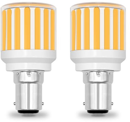 ZHENMING Lampadina LED B15D, 230 V, 6 W, luce bianca calda, 3000 K, 60 W, equivalente a baionetta, 600 lm, non dimmerabile, confezione da 2