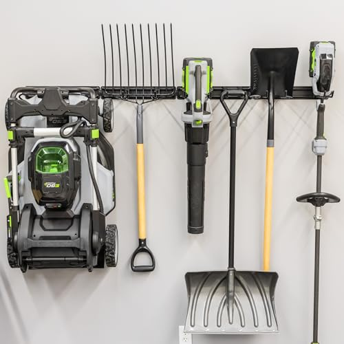 StoreYourBoard BLAT Modular Adjustable Garage Tool Holder and Indoor Organizer, Heavy Duty Steel Tool Rack for Shovels, Rakes, Brooms, Mops, Chairs, Weedkillers, Pipes, 4 Pack