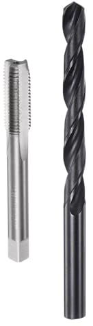 sourcing map Metric Tap and Drill Bit Set, M10 x 1.25 Thread Tap & 8.8mm Black Oxide Twist Drill Bit, Straight Flute Tap Tapping Threading Repair Tool Kit