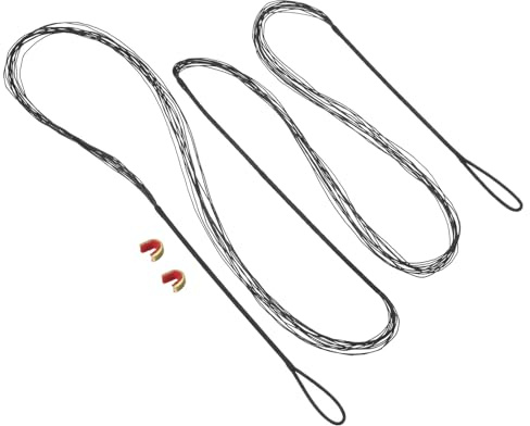 PATIKIL båglina, ersättning, 12 strängar, recurve-bågsträng med nockpunkt för AMO 67 tum traditionell recurve-båge, svart