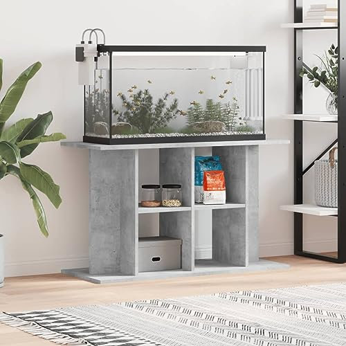 Vopese Aquariumständer Aquarium Unterschrank Aquarienunterschrank Aquarium Tisch Möbel Aquarien Schrank Terrarium Schrank Betongrau 100x40x60 cm Holzwerkstoff