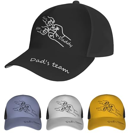 Eiennoai Casquette de Baseball personnalisée pour Papa, Casquette de Baseball imprimée en 3D, Casquette de Baseball pour Homme, Cadeau de fête des pères pour Papa, Papa, Grand-Papa