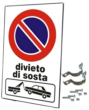 Divieto di sosta, Carro attrezzi, cartello stradale, per uso esterno, resistente alle intemperie, in ferro, 40x60 cm, insegna stradale, proprietà privata, negozio, ristorante, parcheggio
