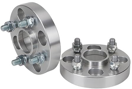 Bekuyu Spurverbreiterungen Für Autos Für Mazda 2 Für Mazda 323 2 Stück PCD 4X100 Mittelloch 54,1mm Rad Geschmiedete Spacer Adapter Flansch Dichtung M12X1,5(2PCS 45mm Silver)